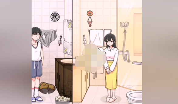 抖音梗传之王男女生浴室差异怎么过