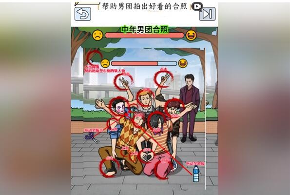 抖音梗传之王中年男团合照答案是什么