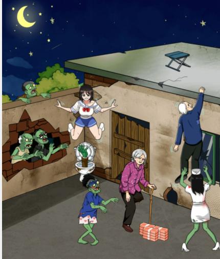 抖音就我眼神好丧尸危机帮助老人度过危机怎么通关