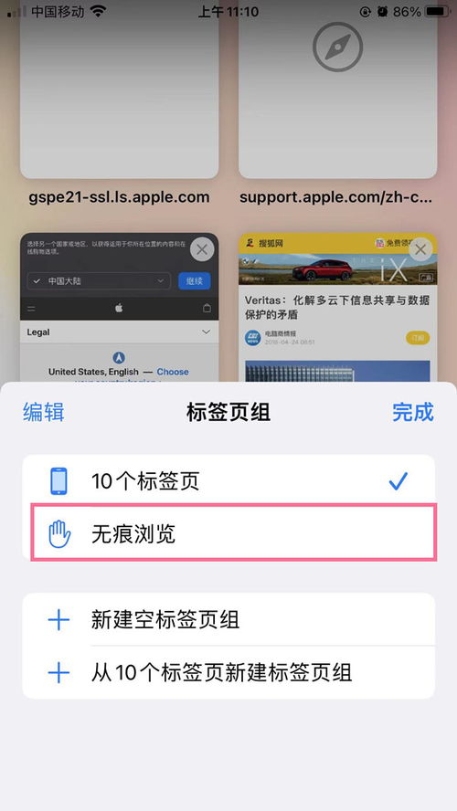 Safari浏览器怎么取消无痕浏览