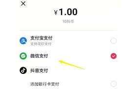 抖音商城支付方式更新