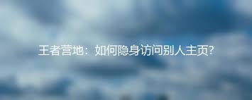 王者营地如何隐身访问他人