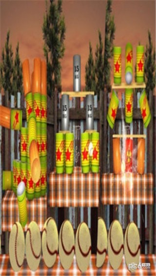 击中和击倒锡罐