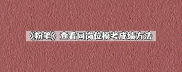 粉笔同岗位模考成绩如何查询