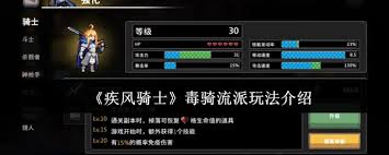 疾风骑士毒骑流派怎么玩