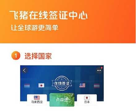 飞猪在线签证功能怎么用_在线签证功能使用步骤流程一览