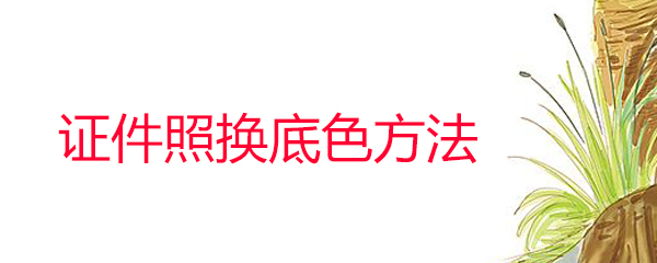 证件照怎么换底色_换底色步骤流程全览