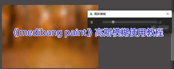 medibang paint高斯模糊怎么操作