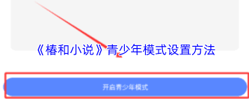 椿和小说如何设置青少年模式