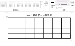 如何设置word表格框线