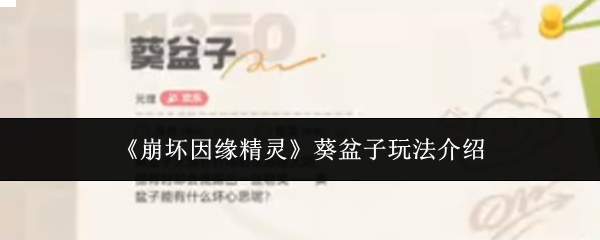 《崩坏因缘精灵》葵盆子玩法介绍
