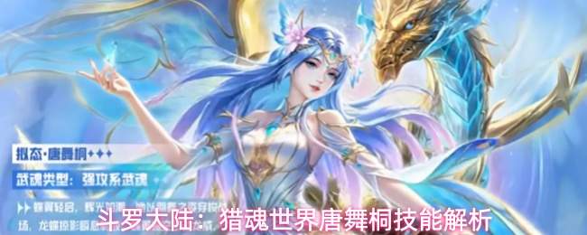 斗罗大陆：猎魂世界唐舞桐技能解析