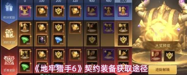《地牢猎手6》契约装备获取途径