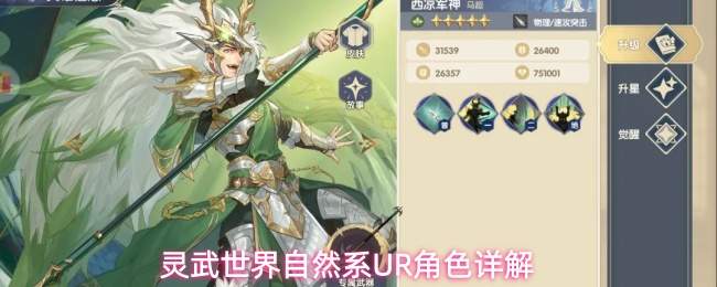 灵武世界自然系UR角色详解