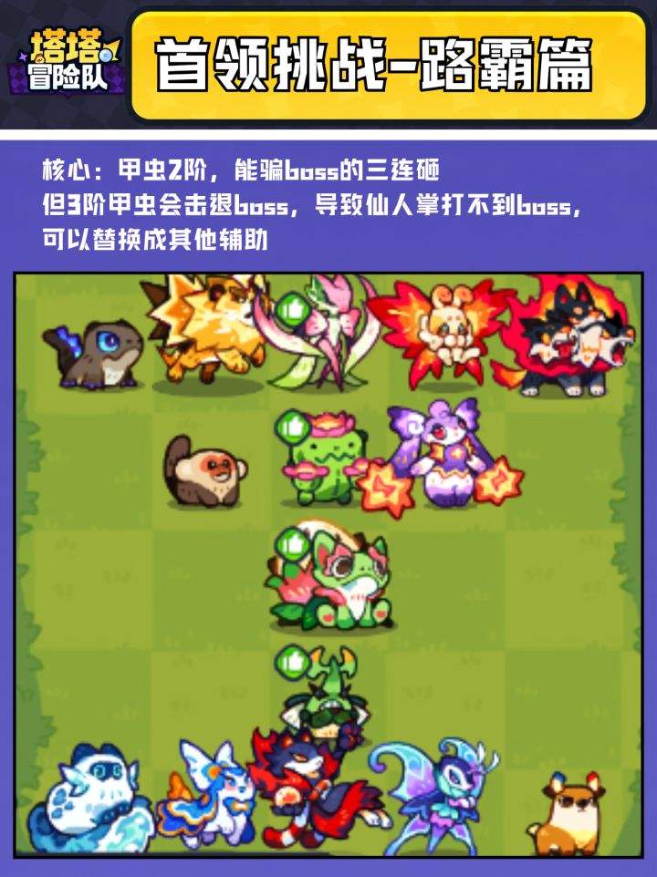 塔塔冒险队首领挑战阵容推荐