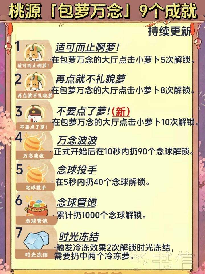 桃源深处有人家包萝万念9个成就获取条件