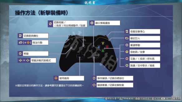 进击的巨人2最终之战手柄键位都有哪些？手柄键位及作用介绍