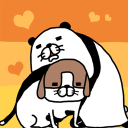 熊猫与狗：狗狗一直超可爱