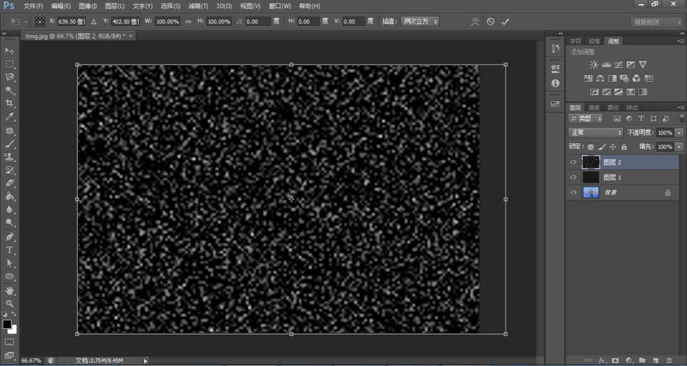 PS怎么设计风景图加上飞雪效果？制作飞雪效果教程分享