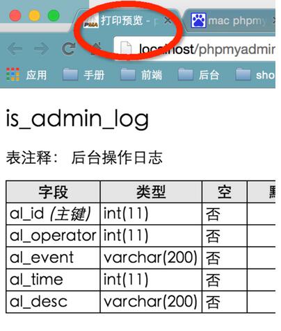 phpmyadmin数据字典如何进行打印？数据字典打印方法介绍
