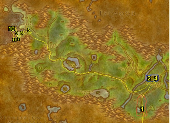 魔兽世界怀旧服部落21-22灰谷任务路线怎么做？部落升级任务路线攻略分享