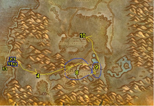 魔兽世界怀旧服部落43-43凄凉之地怎么升级？凄凉之地升级路线分享