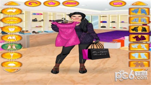 时尚女孩疯狂购物