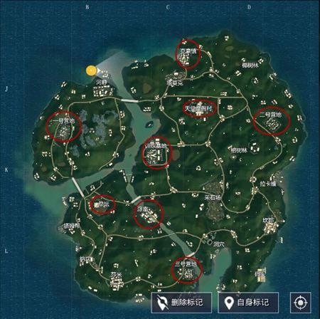 和平精英雨林地图信号枪刷哪里?_和平精英雨林地图信号枪刷新点地图分享