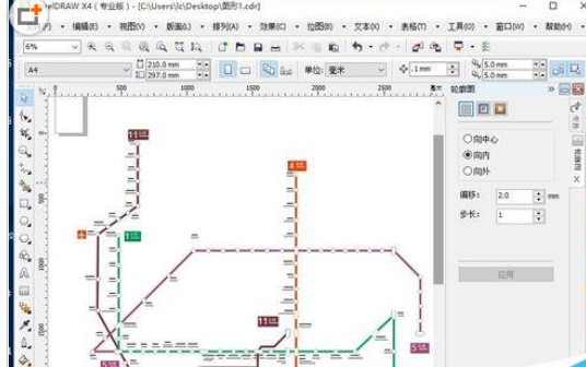 CorelDraw X4怎么制作深圳地铁线路图？绘制深圳地铁线路图教程分享