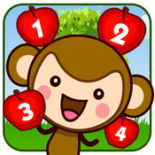 儿童游戏:皮皮猴数苹果