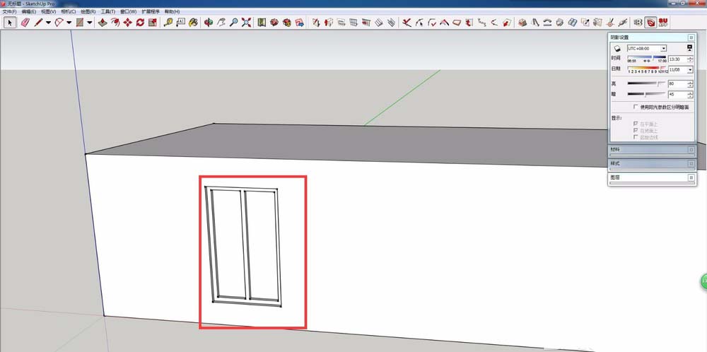 草图大师怎样制作一个自动开洞门窗？绘制一个自动开洞门窗教程分享
