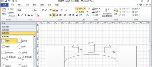 Microsoft Office Visio带桥洞拱形大桥如何设计？带桥洞拱形大桥设计流程图文详解
