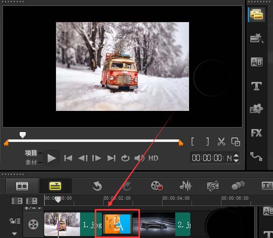 会声会影X9怎么给素材添加彩屑转场效果？为素材添加彩屑转场效果教程分享