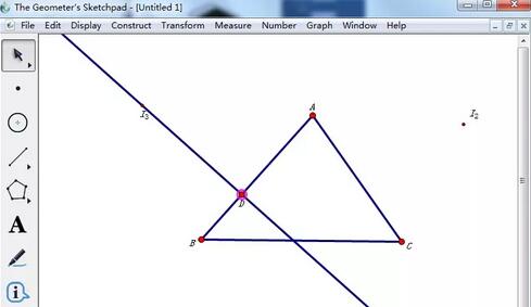 几何画板怎么绘制三角形旁切圆？制作三角形旁切圆教程分享