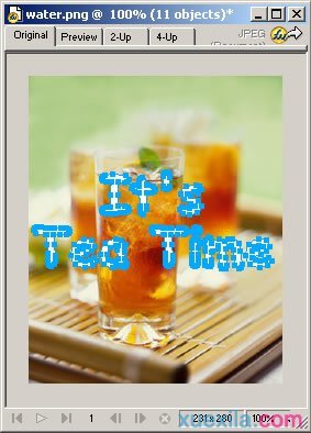 fireworks怎么做出水痕文字效果？制作水痕文字方法介绍