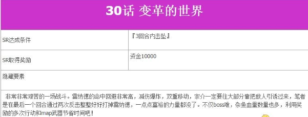 超级机器人大战V第30话A变迁的世界如何完成?第30话A变迁的世界完成流程图文分享