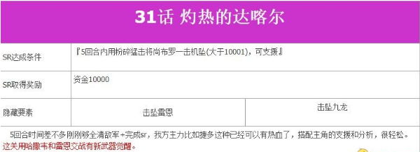 超级机器人大战V第31话A灼热的达卡如何完成?第31话A灼热的达卡完成流程图文分享