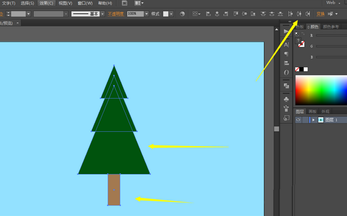Adobe Illustrator CS6怎样制作卡通图形绿色树？设计卡通图形绿色树教程分享