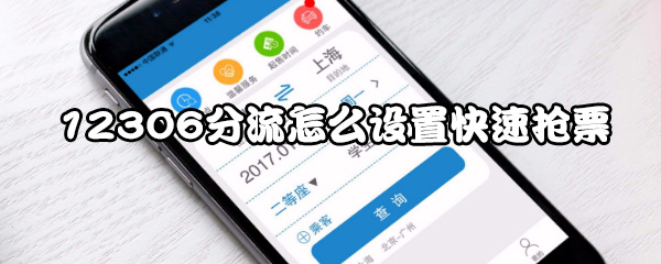 12306分流怎么进行快速抢票？设置快速抢票方法讲解