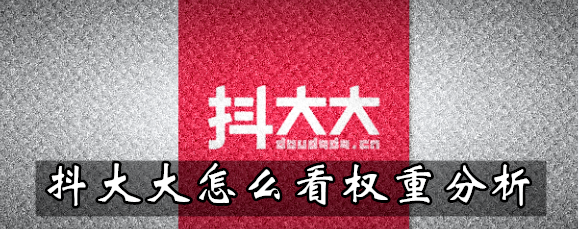 抖大大怎样查询权重分析？看权重分析方法介绍