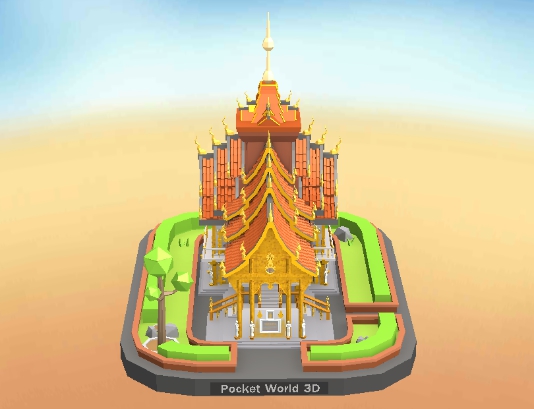 我爱拼模型泰国清迈布帕兰寺怎么拼接