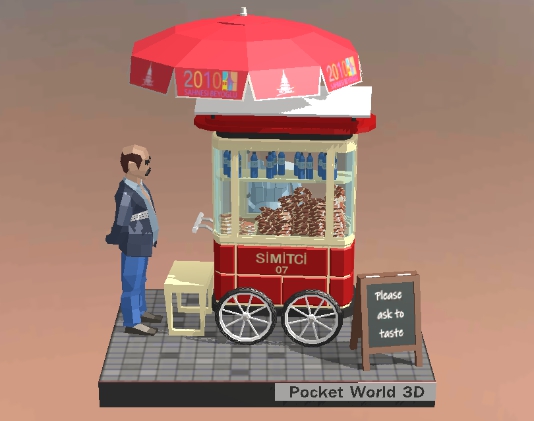 我爱拼模型土耳其伊斯坦布尔面包圈车怎么拼接